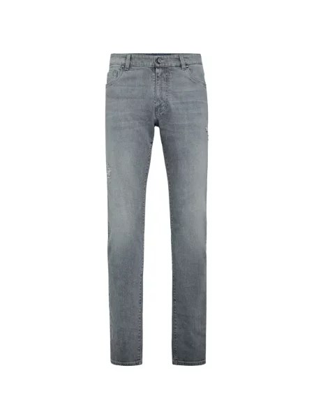 Blugi Billionaire cu broderie gri