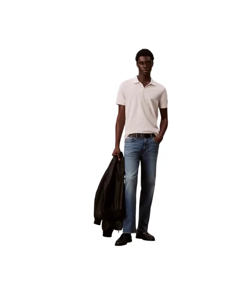 Calvin Klein Jeans Polo Kremowy biała