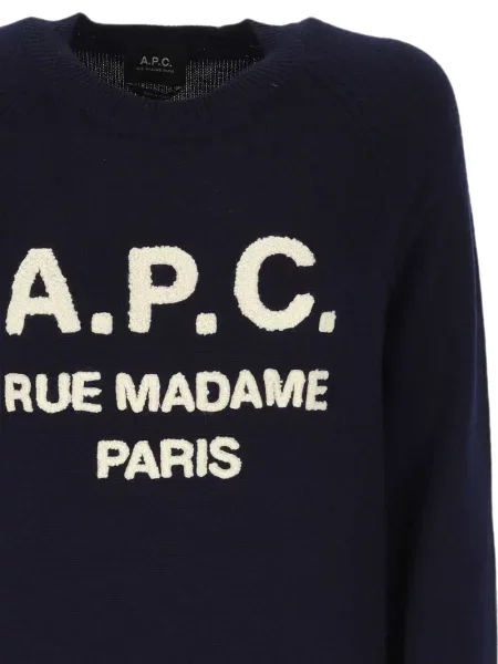 Pulover A.p.c. cu autograf albastru