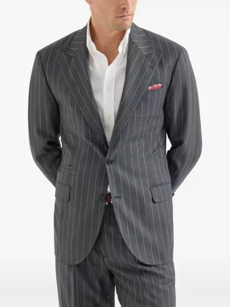 Sacou Brunello Cucinelli cu dungi gri