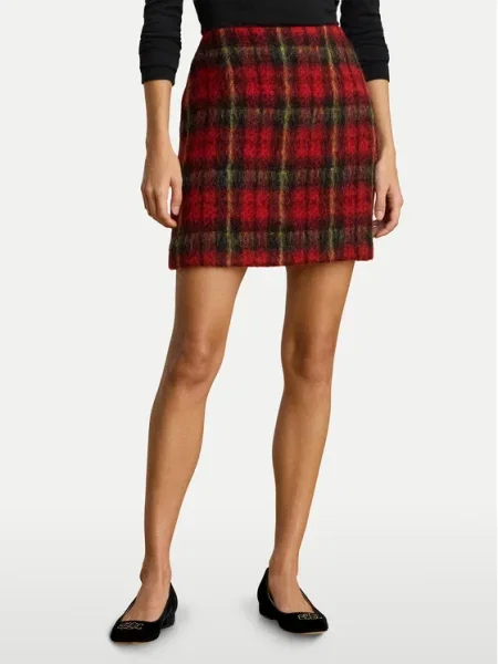 LAUREN RALPH LAUREN Мини пола червен