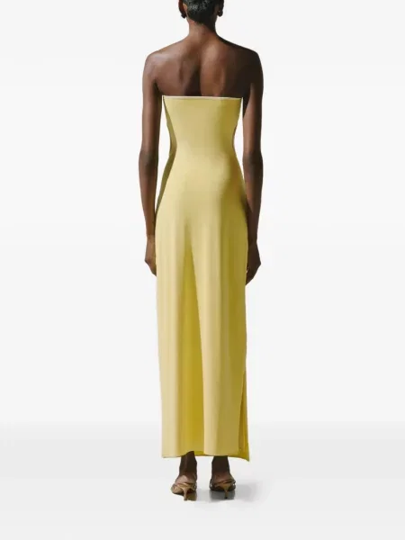 Rochie maxi Baobab fără bretele galben