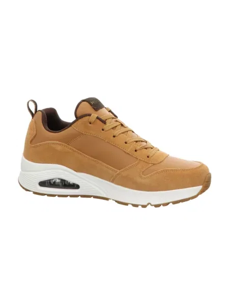 Sneakersy Skechers skórzane żółte
