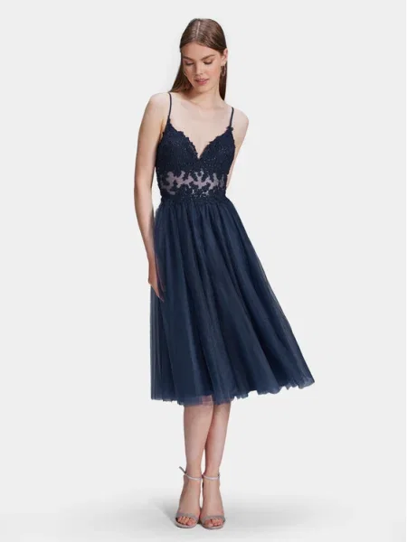 Swing Rochie cocktail Bleumarin