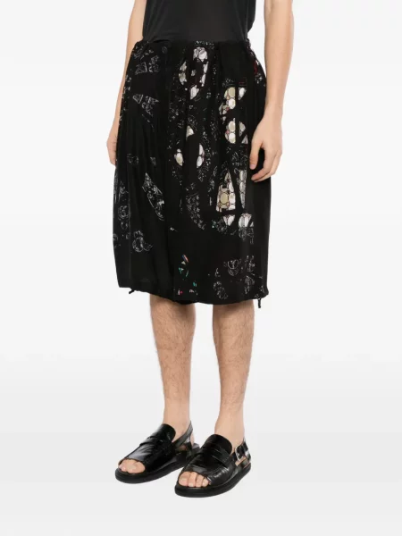 Pantaloni scurți Yohji Yamamoto negru