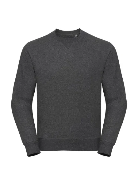 Меланжов суичър с качулка Russell сиво