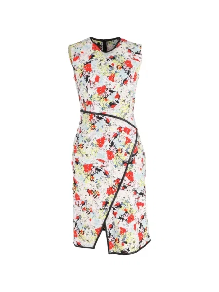 Rochie Erdem cu model floral cu imagine de costum alb