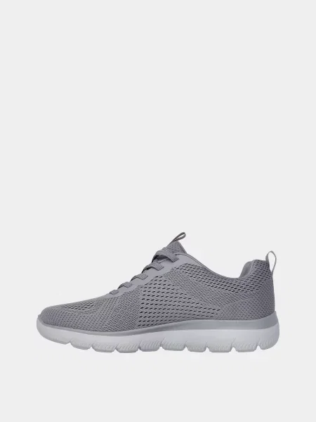 Кожаные повседневные кроссовки Skechers серые