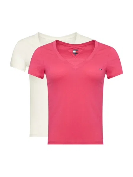 Tommy Jeans Set de tricouri﻿ Colorat Slim Fit alb