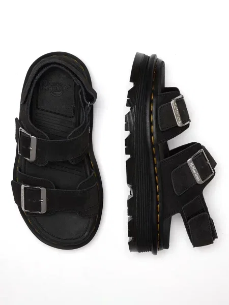 Замшевые босоножки Dr. Martens на платформе