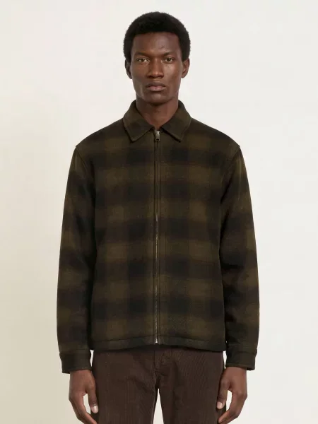 Carhartt Wip Flanelová Svrchní Košile Alton khaki černá