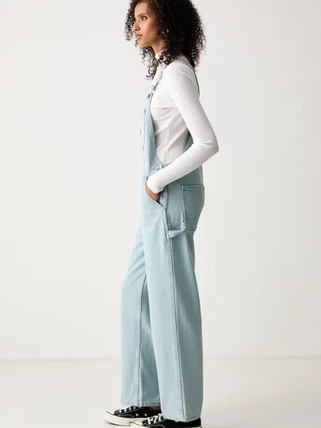 Vans дънков гащеризон дамски Chore Denim Overall синьо