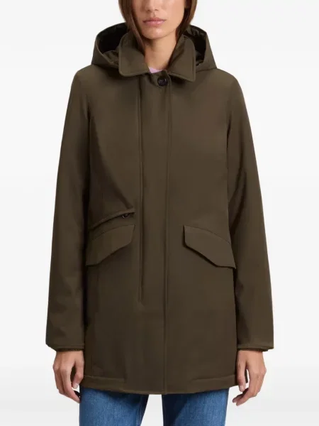 Geacă parka Woolrich cu glugă verde