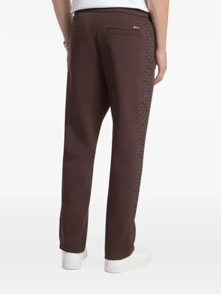 Pantaloni Michael Kors alergare cu autograf maro
