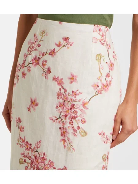 Fusta maxi Agua By Agua Bendita de in alb