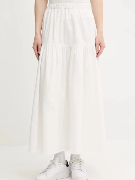 Tommy Jeans fustă din maxi evazați alb