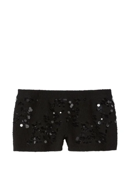 Mini pantaloni scurți Gucci cu paiete mini negru