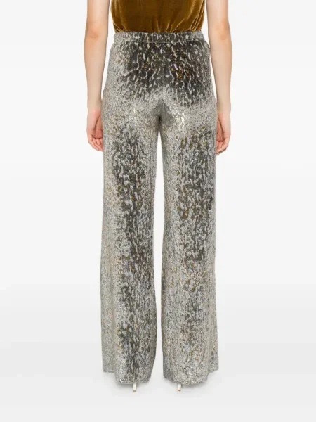 Pantaloni Forte_forte cu imprimeu animal print gri
