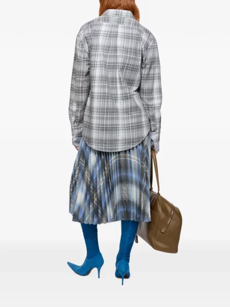 Cămașă Acne Studios de flanelă gri