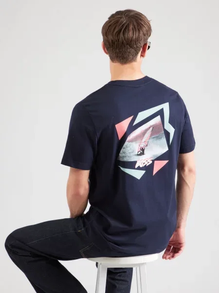 BOSS T-shirt Movement Tamnoplava plava