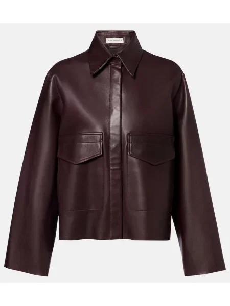 Geanta de piele Nour Hammour bordo