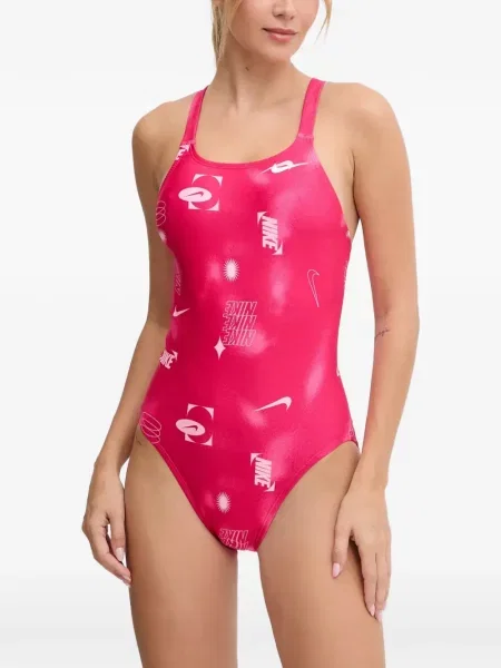 Slip de baie Nike alergare cu autograf cu glugă roșu