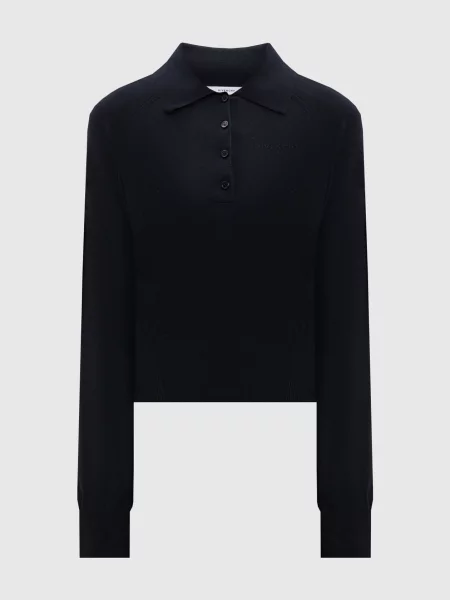 Поло із шовком з вишивкою логотипа Givenchy синє