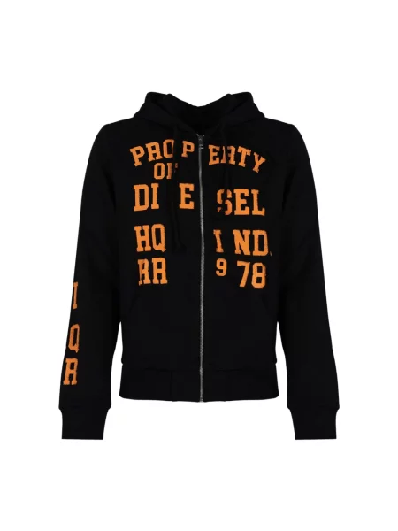 Bluza z kapturem Diesel z kapturem czarna