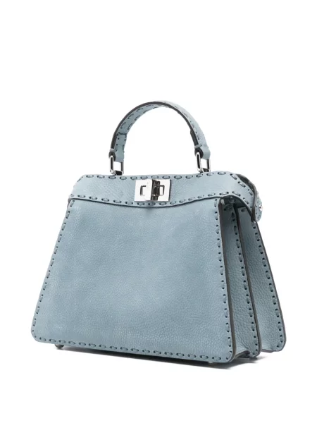 Geantă Fendi Peekaboo albastru