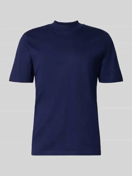 T-shirt o kroju slim fit z czystej bawełny model ‘DIMERSOM’ Hugo granatowa