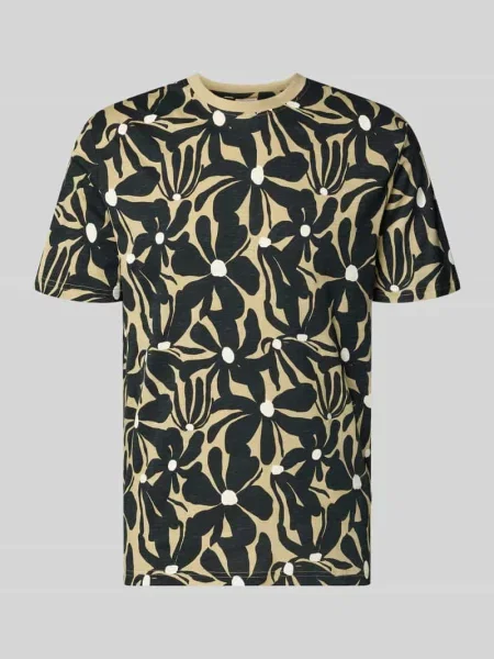 T-shirt o kroju regular fit z czystej bawełny model PERRY' Only & Sons czarna