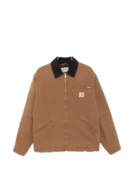 Gulerat geacă cămașă Carhartt Wip de catifea cord maro