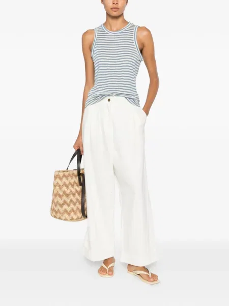 Pantaloni Momoni alb
