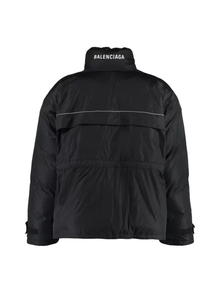 Lniana parka Balenciaga czarna
