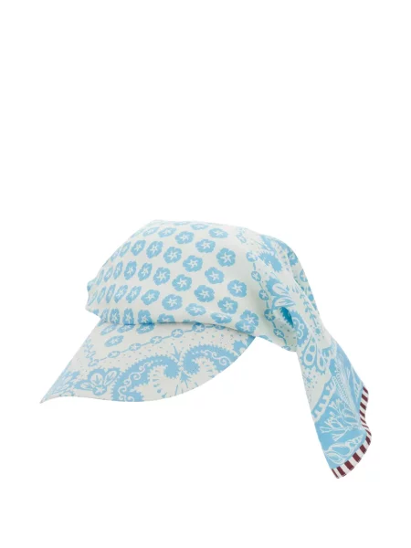 Копринена шапка Mantero 1902 на цветя бяло