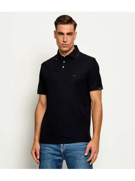 Tricou polo Emporio Armani negru