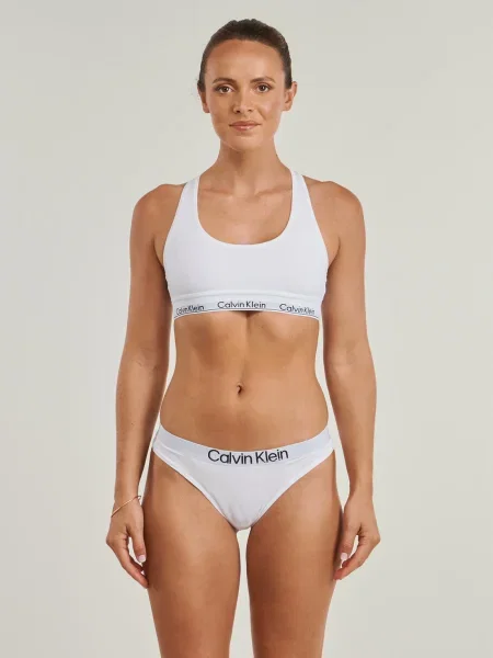 Fără căptușeală blugi Calvin Klein Underwear din modal alb