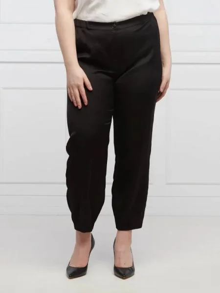 Persona by Marina Rinaldi De satin pantaloni RENDE negru