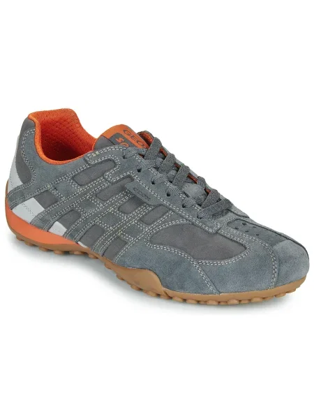 Pantofi Geox cu model piele de șarpe gri