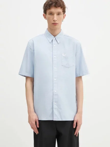 Fred Perry camasa din barbati cu guler button-down regular albastru