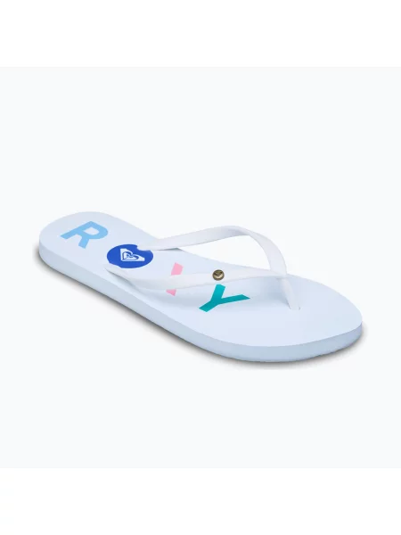 Șlapi pentru femei ROXY Sandy III white multi 1 alb
