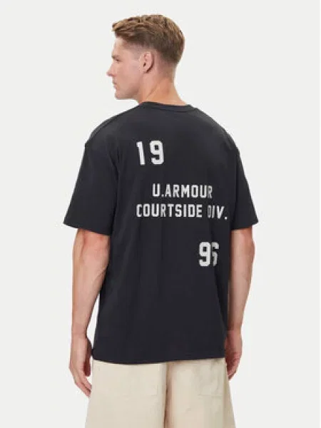 Under Armour Majica Hoops Courtside Oversize črna