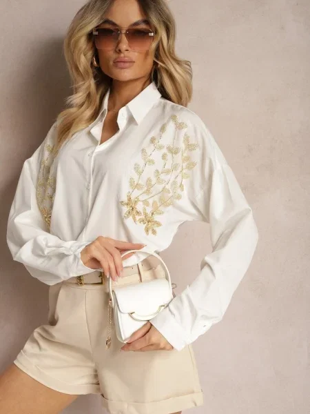 Camasa Casual cu Aplicatie Nestalisa alba