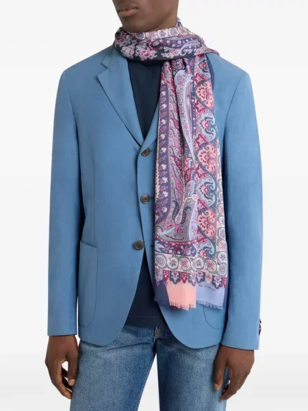 Fular Etro cu model floral violet