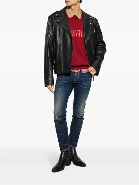 Raštuotas džemperis Dsquared2 raudona
