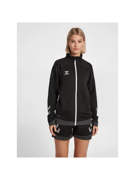 Bluza do piłki ręcznej Hummel hml LEAD poly zapinana na czarna