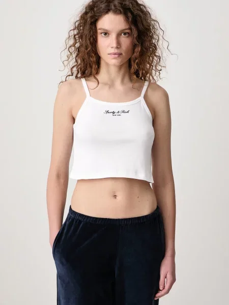 Sporty & Rich Signature NY crop top din pentru femei