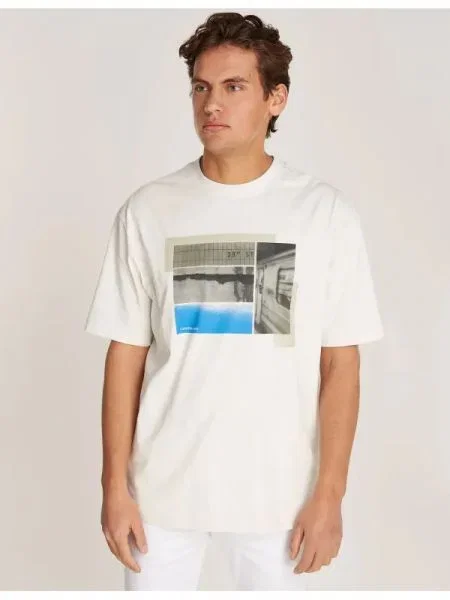 CALVIN KLEIN JEANS Póló POSTER fehér