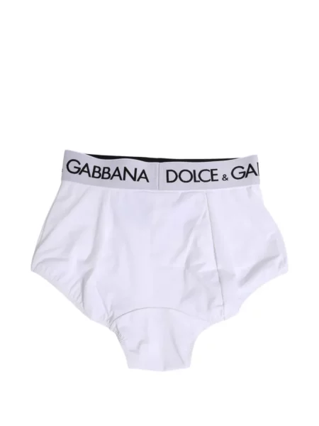 Magas derekú brief bugyi Dolce & Gabbana autogrammal fehér