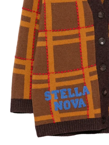 Cardigan Stella Nova cu autograf maro